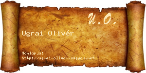 Ugrai Olivér névjegykártya